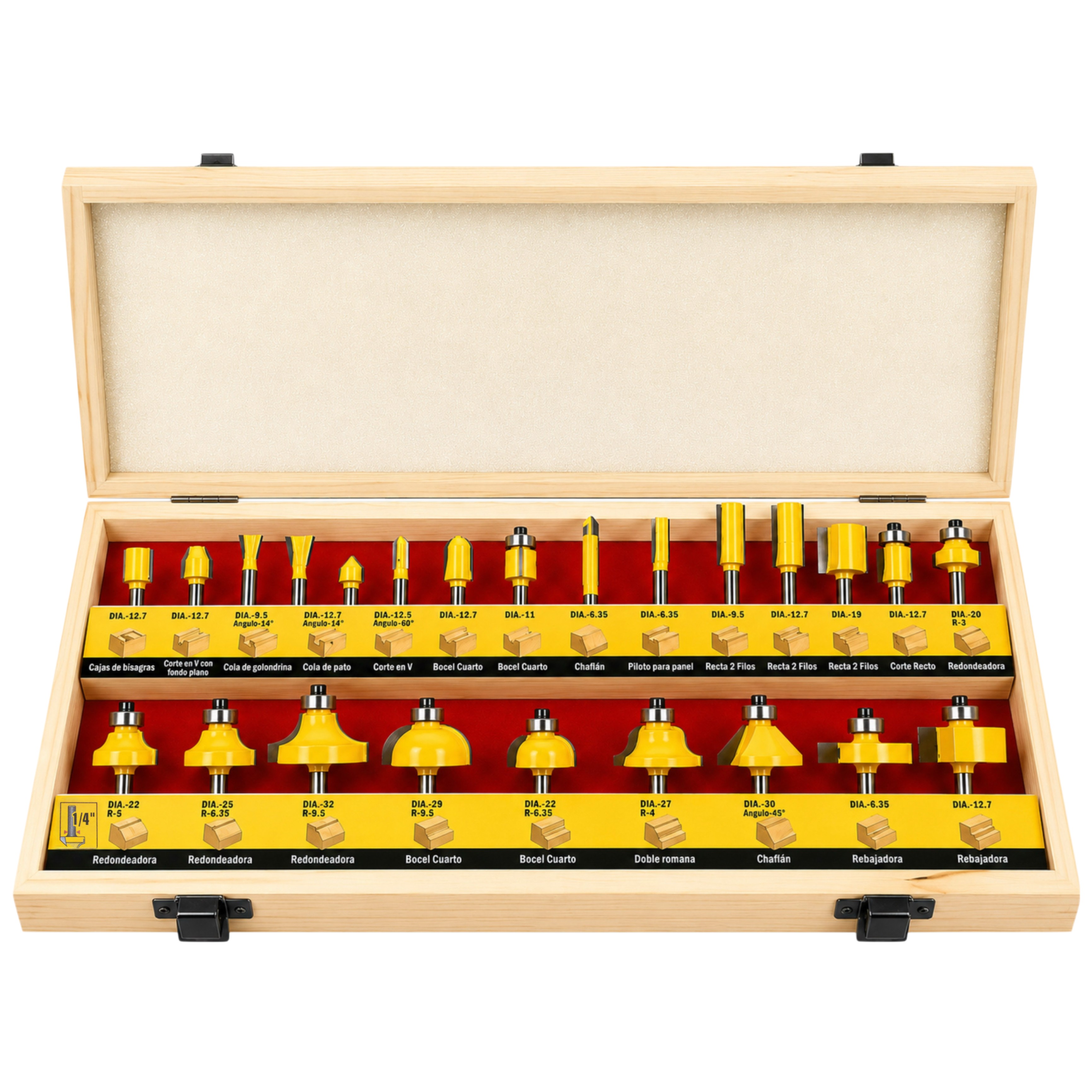 Set Cuchilla Router 24 Pzs